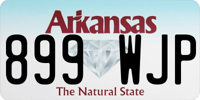 AR license plate 899WJP