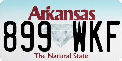 AR license plate 899WKF