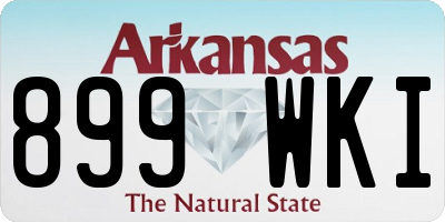 AR license plate 899WKI