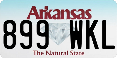 AR license plate 899WKL