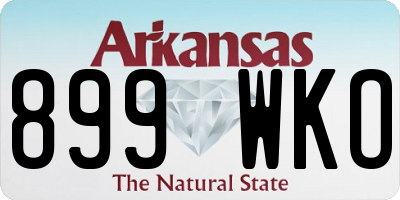 AR license plate 899WKO