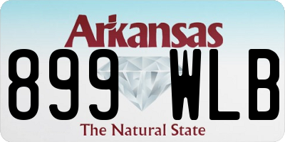 AR license plate 899WLB