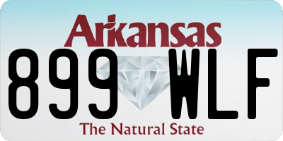AR license plate 899WLF