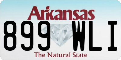 AR license plate 899WLI