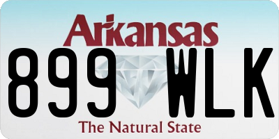AR license plate 899WLK