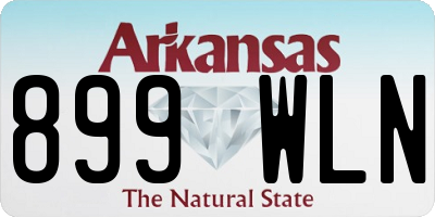 AR license plate 899WLN