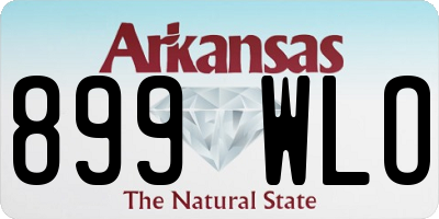 AR license plate 899WLO