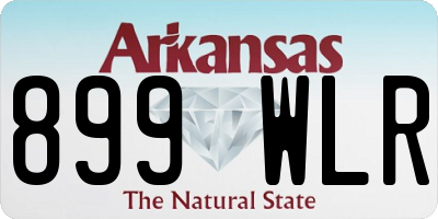 AR license plate 899WLR