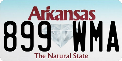 AR license plate 899WMA