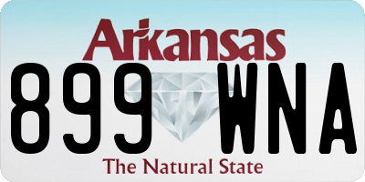 AR license plate 899WNA