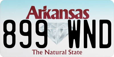 AR license plate 899WND