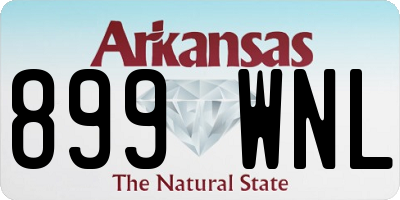 AR license plate 899WNL