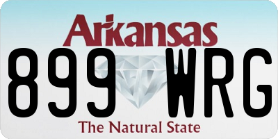 AR license plate 899WRG