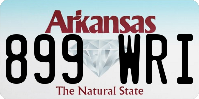 AR license plate 899WRI