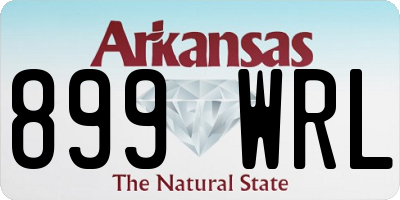 AR license plate 899WRL