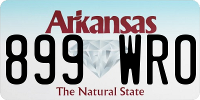 AR license plate 899WRO