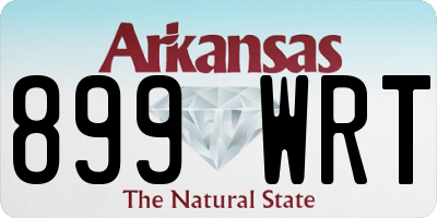 AR license plate 899WRT