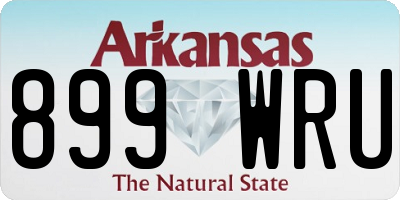 AR license plate 899WRU