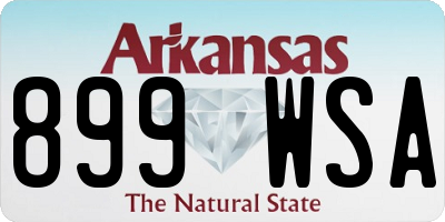 AR license plate 899WSA