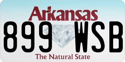 AR license plate 899WSB