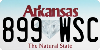 AR license plate 899WSC