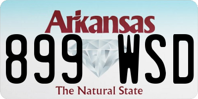 AR license plate 899WSD