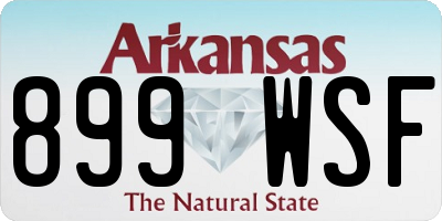 AR license plate 899WSF