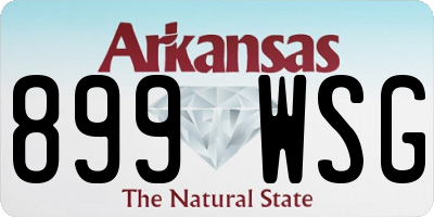 AR license plate 899WSG