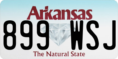 AR license plate 899WSJ