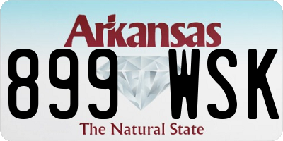 AR license plate 899WSK
