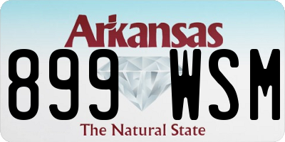 AR license plate 899WSM