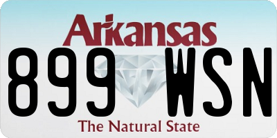 AR license plate 899WSN