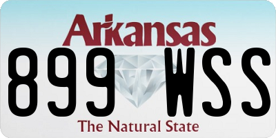 AR license plate 899WSS