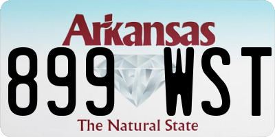 AR license plate 899WST