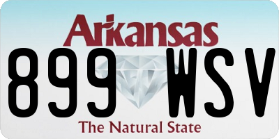 AR license plate 899WSV