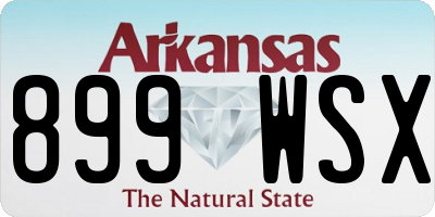 AR license plate 899WSX