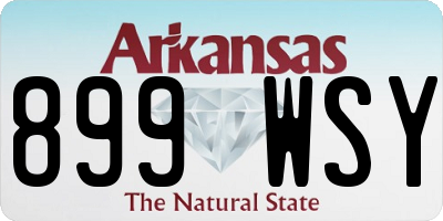 AR license plate 899WSY