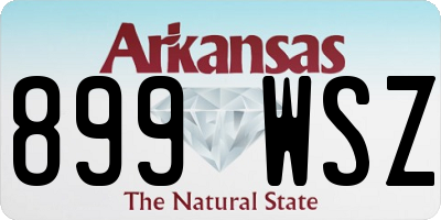 AR license plate 899WSZ