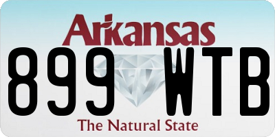 AR license plate 899WTB