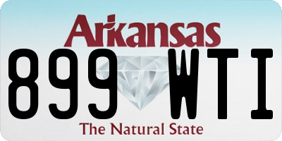 AR license plate 899WTI