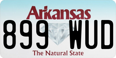 AR license plate 899WUD