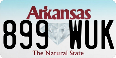 AR license plate 899WUK