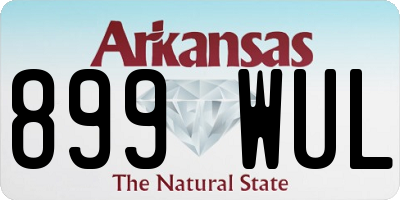 AR license plate 899WUL
