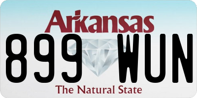 AR license plate 899WUN