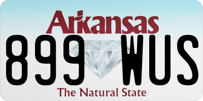 AR license plate 899WUS