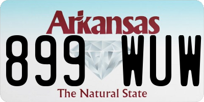 AR license plate 899WUW