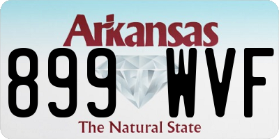 AR license plate 899WVF