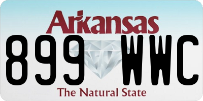 AR license plate 899WWC