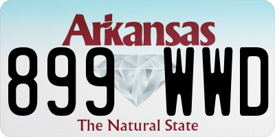 AR license plate 899WWD