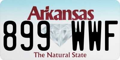 AR license plate 899WWF